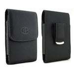 Leather Case Belt Clip Holster - Vertical Cover - LCASE46 - Black - D71