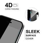 iPhone 6S/7/8 - Tempered Glass Screen Protector - HD Clear - 5D Curved - Full Cover - Black