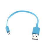 Short Micro USB Cable Charger Cord - TPE - Blue - Fonus E77