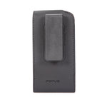 Leather Case Belt Clip Swivel Holster - Vertical Cover - LCASE22 - Black - Fonus E58