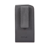 Leather Case Belt Clip Swivel Holster - Vertical Cover - LCASE21 - Black - Fonus D73