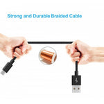6ft Long USB-C to Lightning Cable Power Cord - TPE - Black - J86