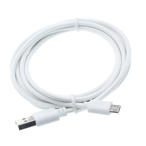 6ft Micro USB Cable Charger Cord - TPE - White - Selna B83