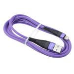 6ft Long USB to Lightning Cable Charger Cord - Braided - Purple - R93