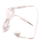 Mono Earphone 3.5mm Headphone - Flat Wired - Single Earbud - White - Fonus J87