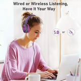 Wireless Headphones Foldable Headset w Mic Hands-free Earphones - ZDCM3