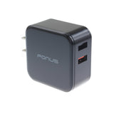 30W 2-Port Fast USB Home Wall Charger - QC - Fonus B96