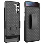 Belt Clip Case and Screen Protector Swivel Holster Tempered Glass Kickstand Cover 9H Hardness (Fingerprint Unlock) - ZDK15+Y97