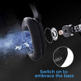 Wireless Headphones Foldable Headset w Mic Hands-free Earphones Grey - ZDCM5