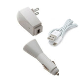 3-in-1 Home Wall Car Charger Set - USB Cable - Lightning - B85