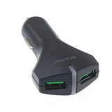 36W 2-Port Fast USB Car Charger - Quick Charge QC3.0 - Fonus M49