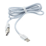 3ft USB-C Cable Charger Power Cord - Braided - Silver - L77