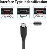 6ft and 10ft Long PD USB-C Cables Fast Charge TYPE-C to TYPE-C Cord Power Wire USB-C to USB-C Data Sync - ZDY66