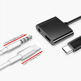 USB-C Headphone Adapter Splitter with Charger Port TYPE-C - Fonus G76