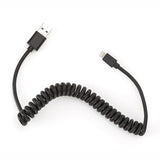 USB to Lightning Cable Charger Cord - Coiled - Black - D94