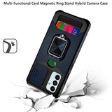 Hybrid Case Cover Metal Ring Kickstand Card Slot Shockproof Armor - ZDY35