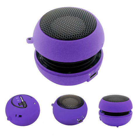 Multimedia Loud Speaker - Wired - MicroSD Player - Purple - Fonus UC5