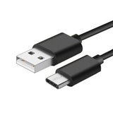6ft USB-C Cable Power Cord - Turbo Charge - Black - Fonus D77