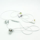 Retractable Earphones 3.5mm Headphones - In-Ear Earbuds - White - Fonus B72