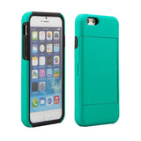 Hybrid Case Dual Layer Armor Bumper Cover - ID Card Slot - Light Green - Selna N09