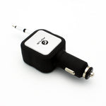 2-in-1 Retractable Car Charger 2-Port USB - MicroUSB and Lightning - Fonus C82