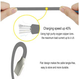 6ft USB to Lightning Cable - Zinc Alloy - Flat - White - S77