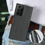 Belt Clip Case and 3 Pack Screen Protector Swivel Holster TPU Film Kickstand Cover Anti-Glare Fingerprint Works - ZDZ53+3Z34