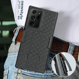 Belt Clip Case and 3 Pack Privacy Screen Protector Swivel Holster TPU Film Kickstand Cover Anti-Peep Anti-Spy - ZDZ53+3Z23