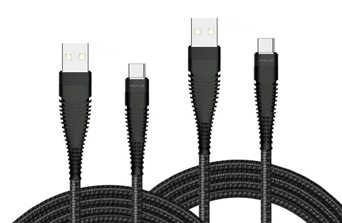 6ft and 10ft Long USB-C Cables Fast Charge TYPE-C Cord Power Wire Data Sync Braided - ZDY75