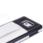 Leather Case Luxury Wallet Cover Credit Card ID Slot Stand - White - Selna N81