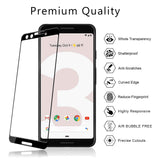 Google Pixel 3 - Tempered Glass Screen Protector - HD Clear - Curved - Full Cover