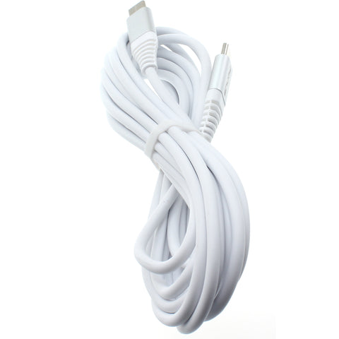 10ft USB-C to Type-C PD Cable Charger Cord - TPE - White - Fonus R26