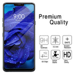 LG G7 ThinQ - Tempered Glass Screen Protector - HD Clear - Curved - Full Cover