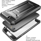 Hybrid Case Rugged Holster Swivel Belt Clip - Built-in Screen Protector - Black - Selna N33 124-4