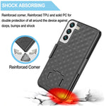 Belt Clip Case and 3 Pack Privacy Screen Protector Swivel Holster TPU Film Kickstand Cover Anti-Peep Anti-Spy - ZDA86+3Z22