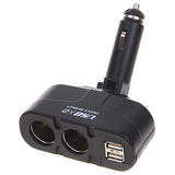 2-Port 12V DC Socket Car Charger Adapter Splitter 2-Port USB - Fonus D80