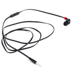 Mono Earphone 3.5mm Headphone - Flat - In-Ear - Single Earbud - Black - Fonus F47