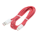 6ft Long USB-C Cable Power Cord - TPE - Red - B23