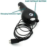 Retractable Car Charger Extra USB Port - MicroUSB - Fonus C01