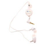 Retractable Earphones 3.5mm Headphones - Metal Earbuds - White - Xenda D57