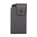 Leather Case Belt Clip Swivel Holster - Vertical Cover - LCASE31 - Black - Fonus M02