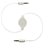 Retractable Audio Cable Aux-in Car Stereo Speaker Cord - White - Fonus F38