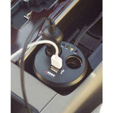 Cup Holder DC Socket Adapter Car Charger - 2-Port USB - Fonus A63