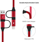 4-in-1 USB-C Cable Fast Charger Power Cord Wire USB - ZDZ47