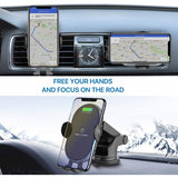 Car Wireless Charger Mount Dashboard Air Vent Holder Fast Charge Auto Sensor Dock - ZDE57