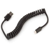 24W Fast USB Car Charger - Coiled Lightning Cable - QC3.0 - K23
