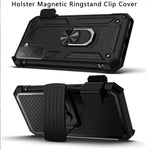 Case Belt Clip Holster Swivel Metal Ring Cover Kickstand Armor - ZDZ66