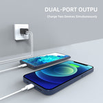 Belt Clip Case and Fast Home Charger Combo Swivel Holster PD Fast Charger Cord 6ft Long USB-C Cable Kickstand Cover 2-Port Quick Charge - ZDA85+G88