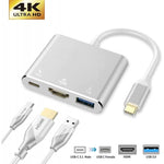 USB-C to 4K HDMI Adapter PD Port HDTV Adapter Charger Port TV Video Hub TYPE-C - ZDX97