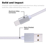 6ft USB-C Cable Charger Cord - Braided - White - Fonus C02